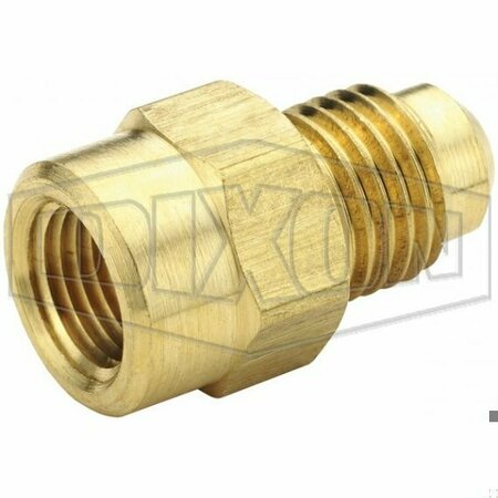 DIXON Tube Connector, 5/8 x 3/8 in Nominal, SAE Flare x FNPT, Brass 46F-10-6